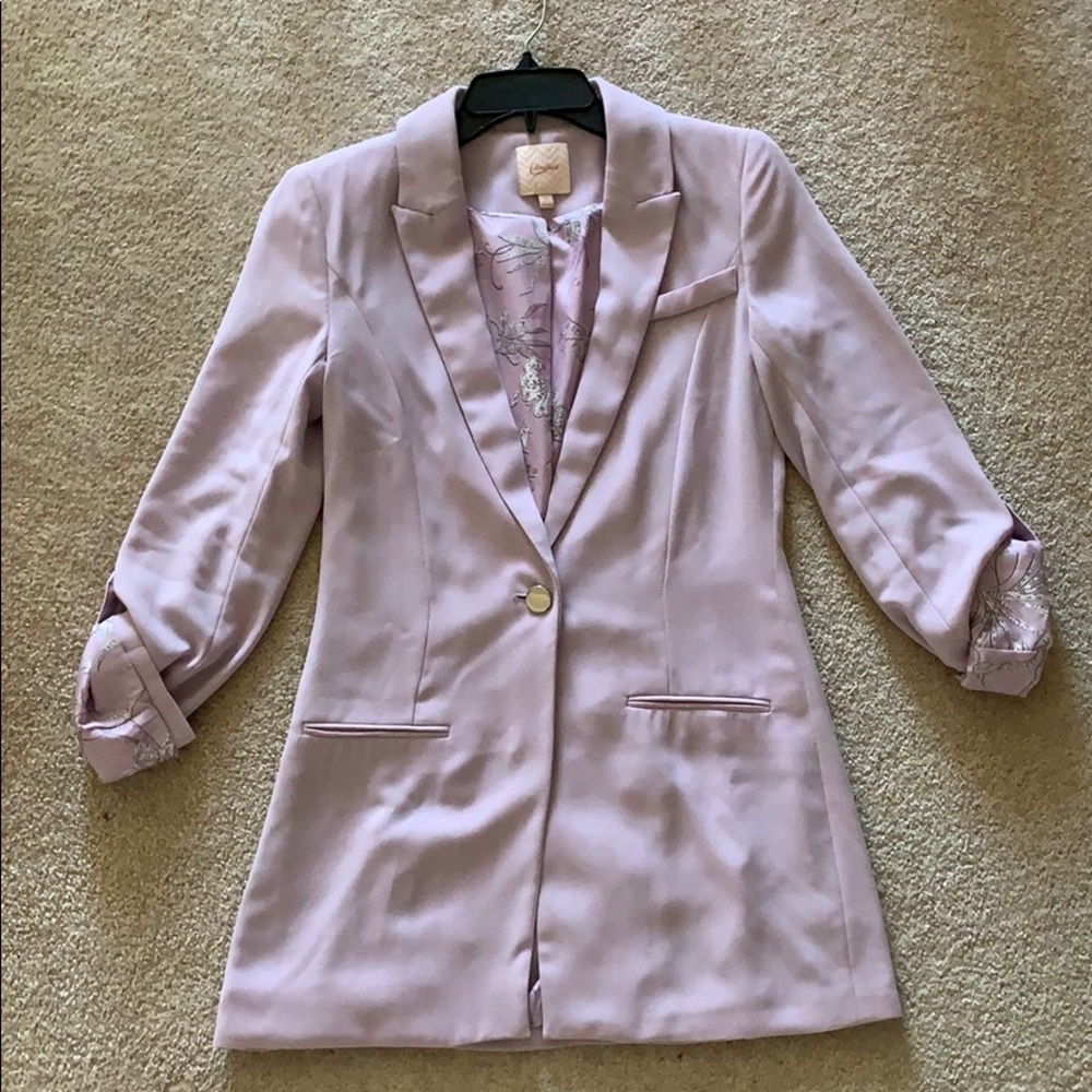Lavender Long Suit Jacket
